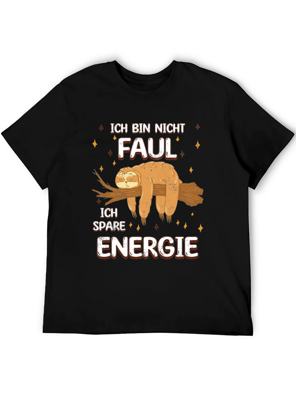 Funny Sloth Lazy Energy Saving German Text T-Shirt