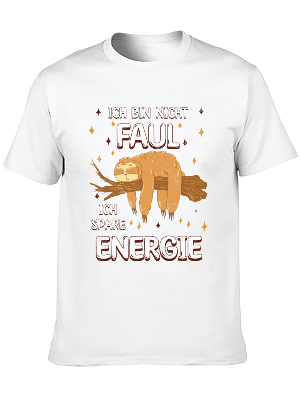Funny Sloth Lazy Energy Saving German Text T-Shirt