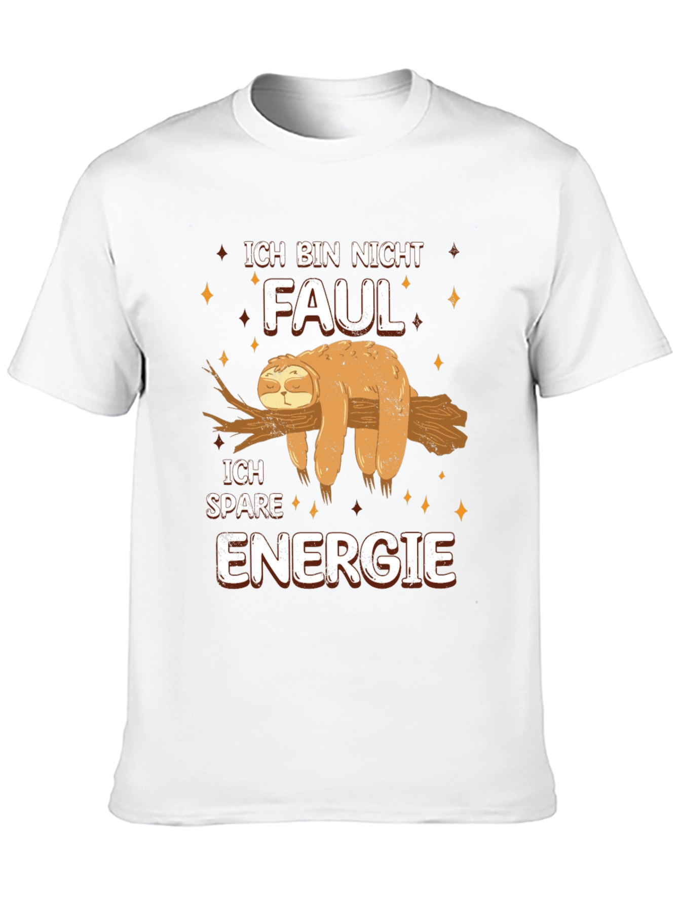 Funny Sloth Lazy Energy Saving German Text T-Shirt