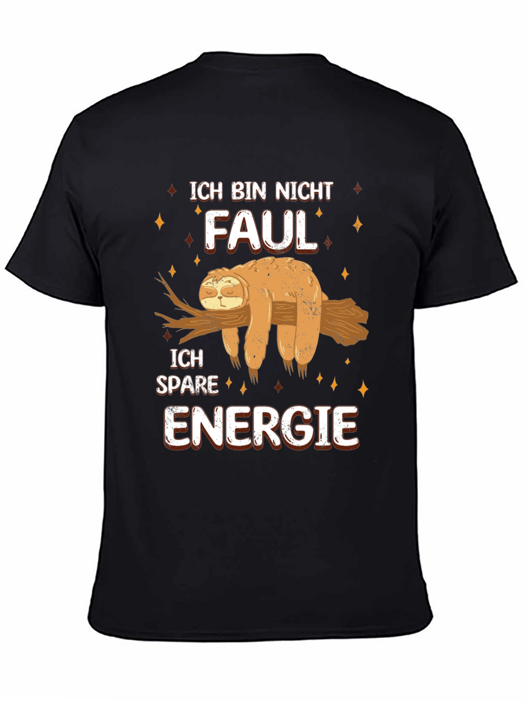 Funny Sloth Lazy Energy Saving German Text T-Shirt
