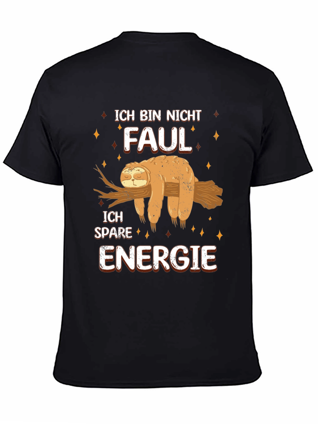 Funny Sloth Lazy Energy Saving German Text T-Shirt