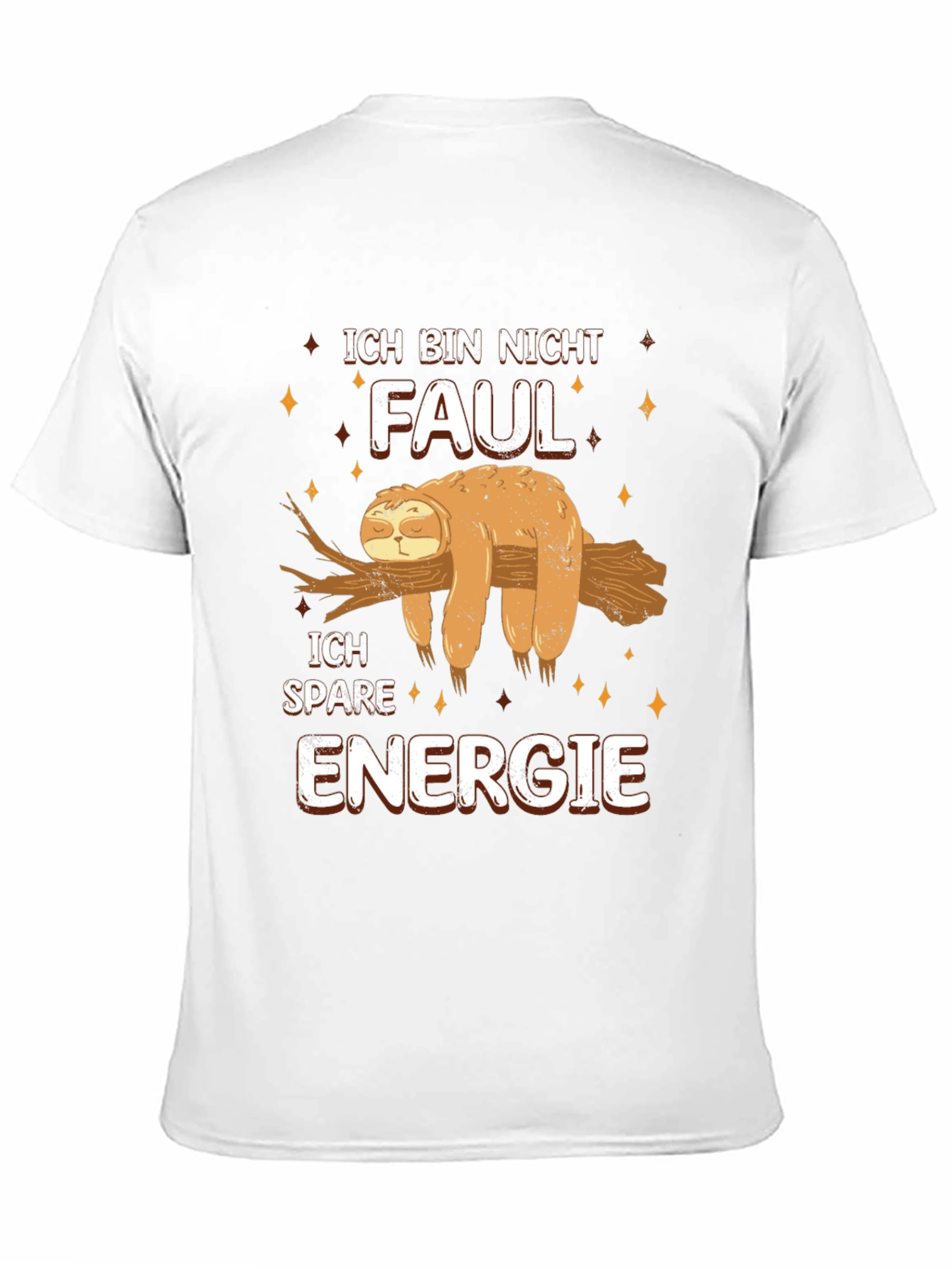 Funny Sloth Lazy Energy Saving German Text T-Shirt