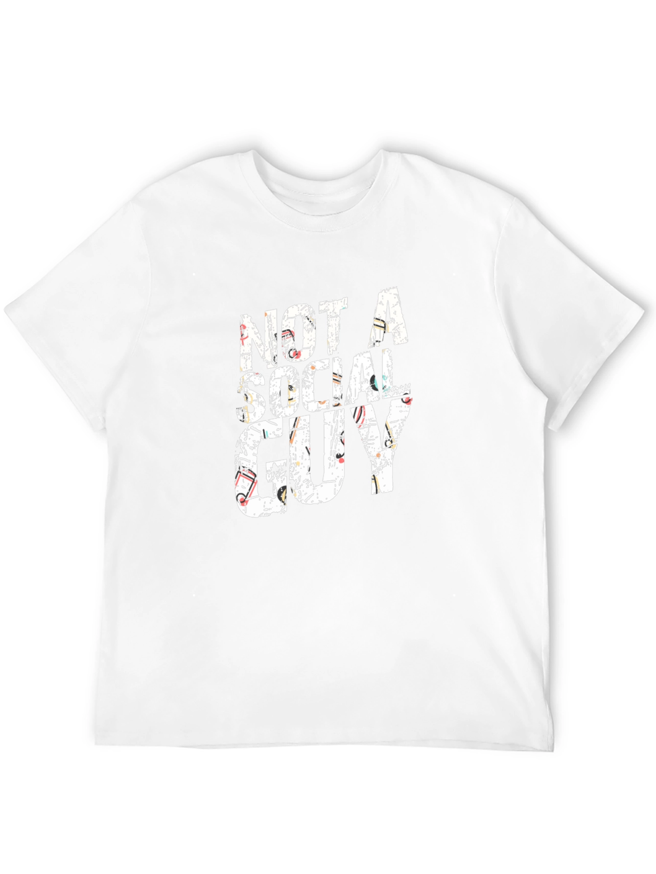 Not a Social Guy Black Graphic Tee