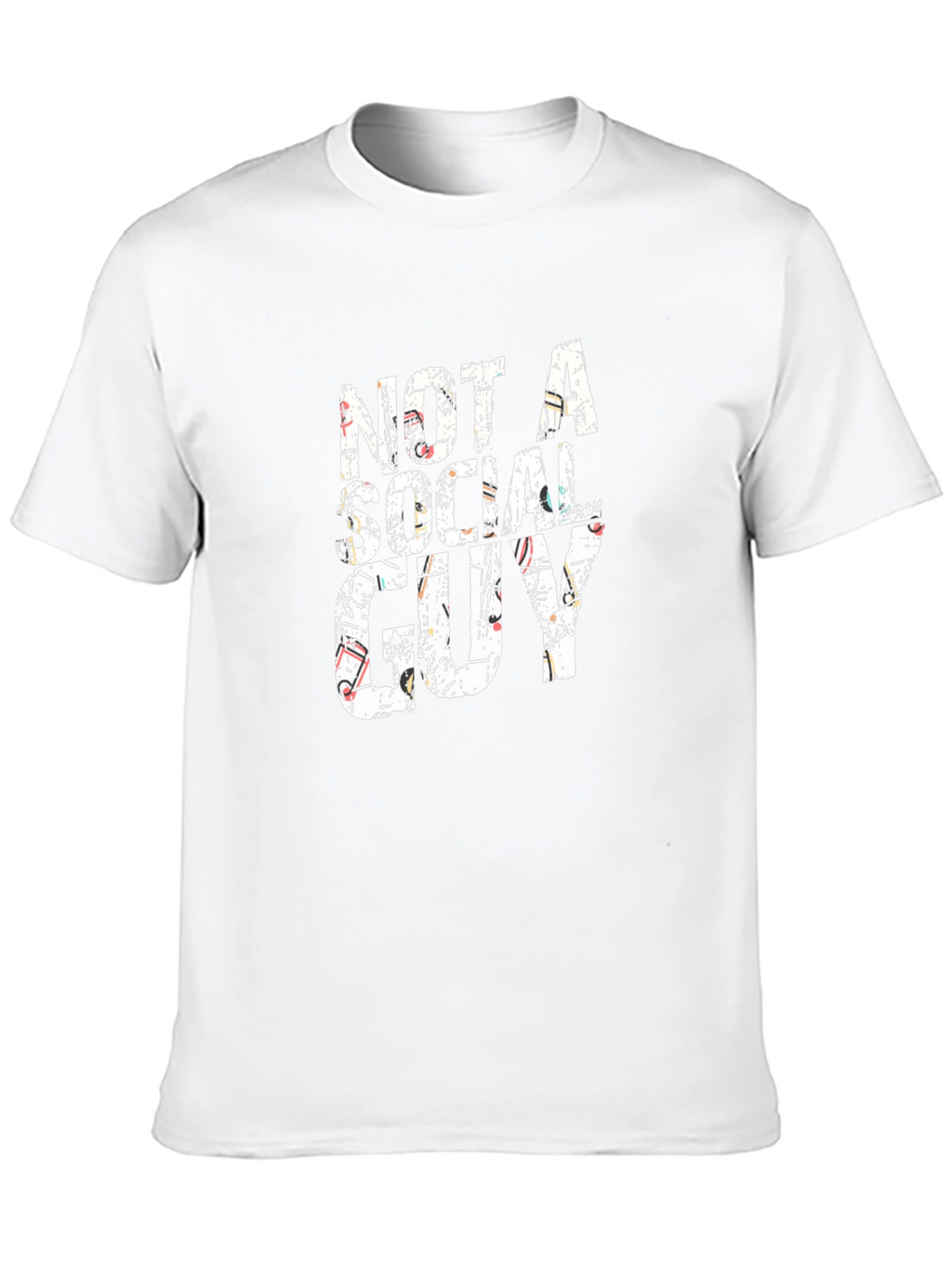 Not a Social Guy Black Graphic Tee