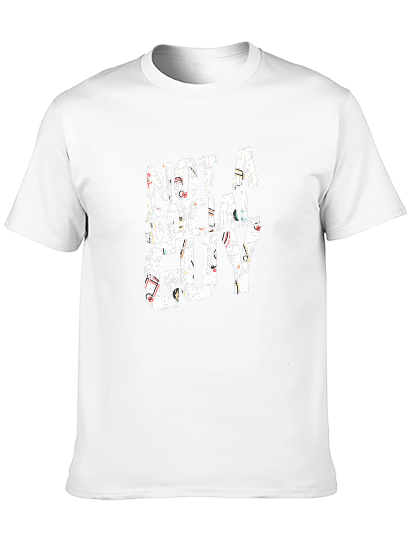 Not a Social Guy Black Graphic Tee