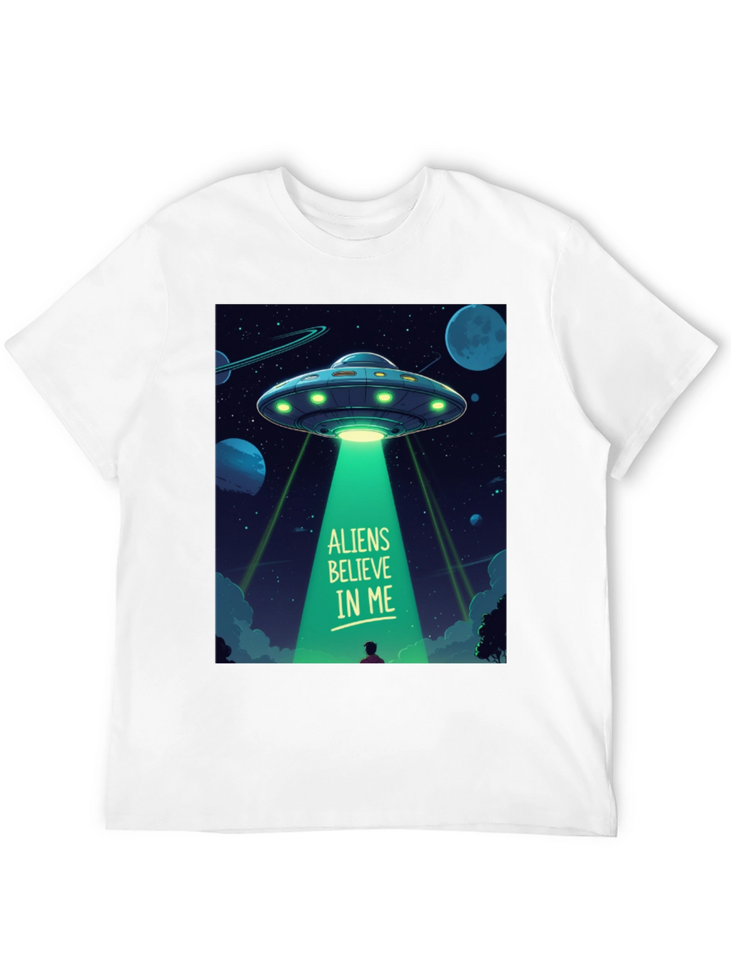 Aliens Believe In Me Graphic T-Shirt