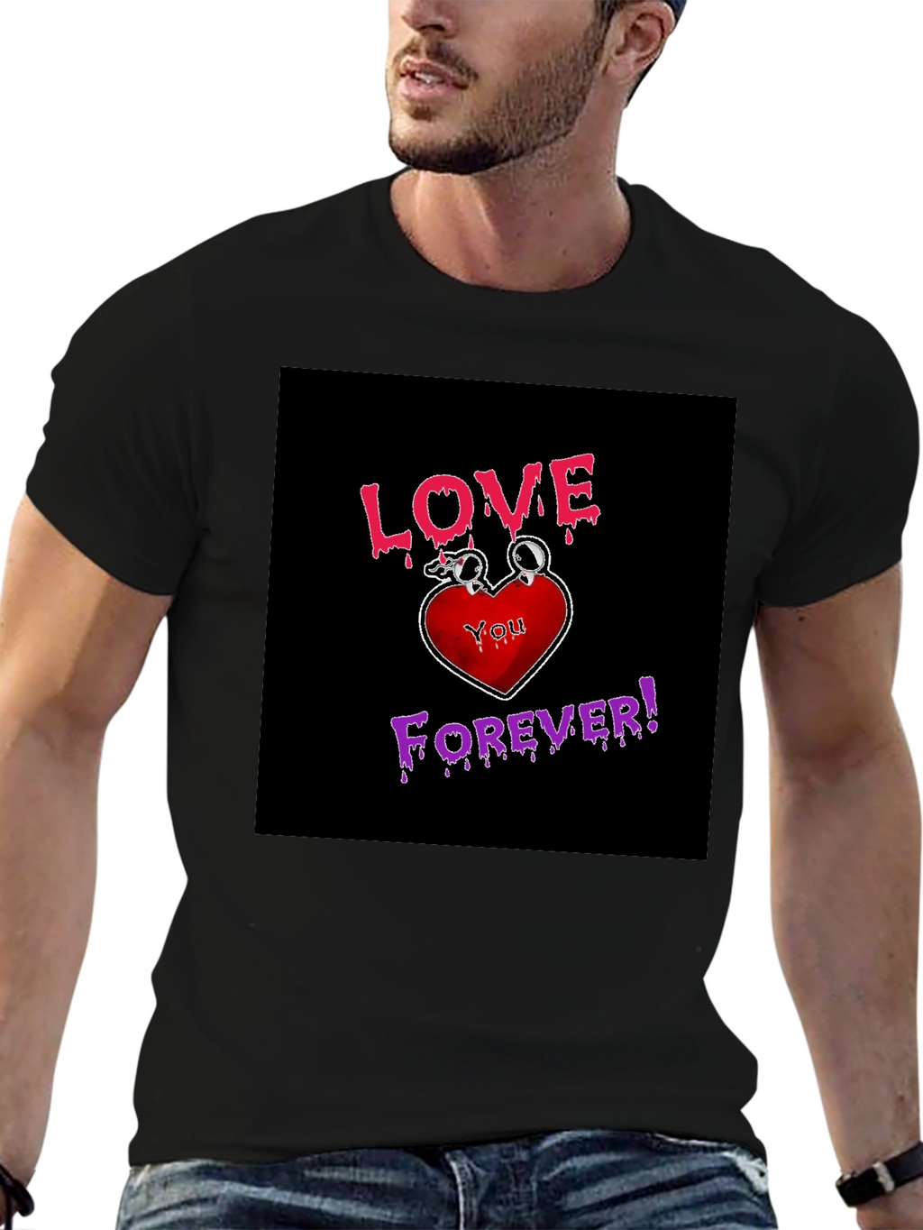 Love You Forever Graphic Tee - Black