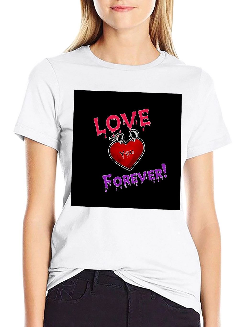 Love You Forever Graphic Tee - Black