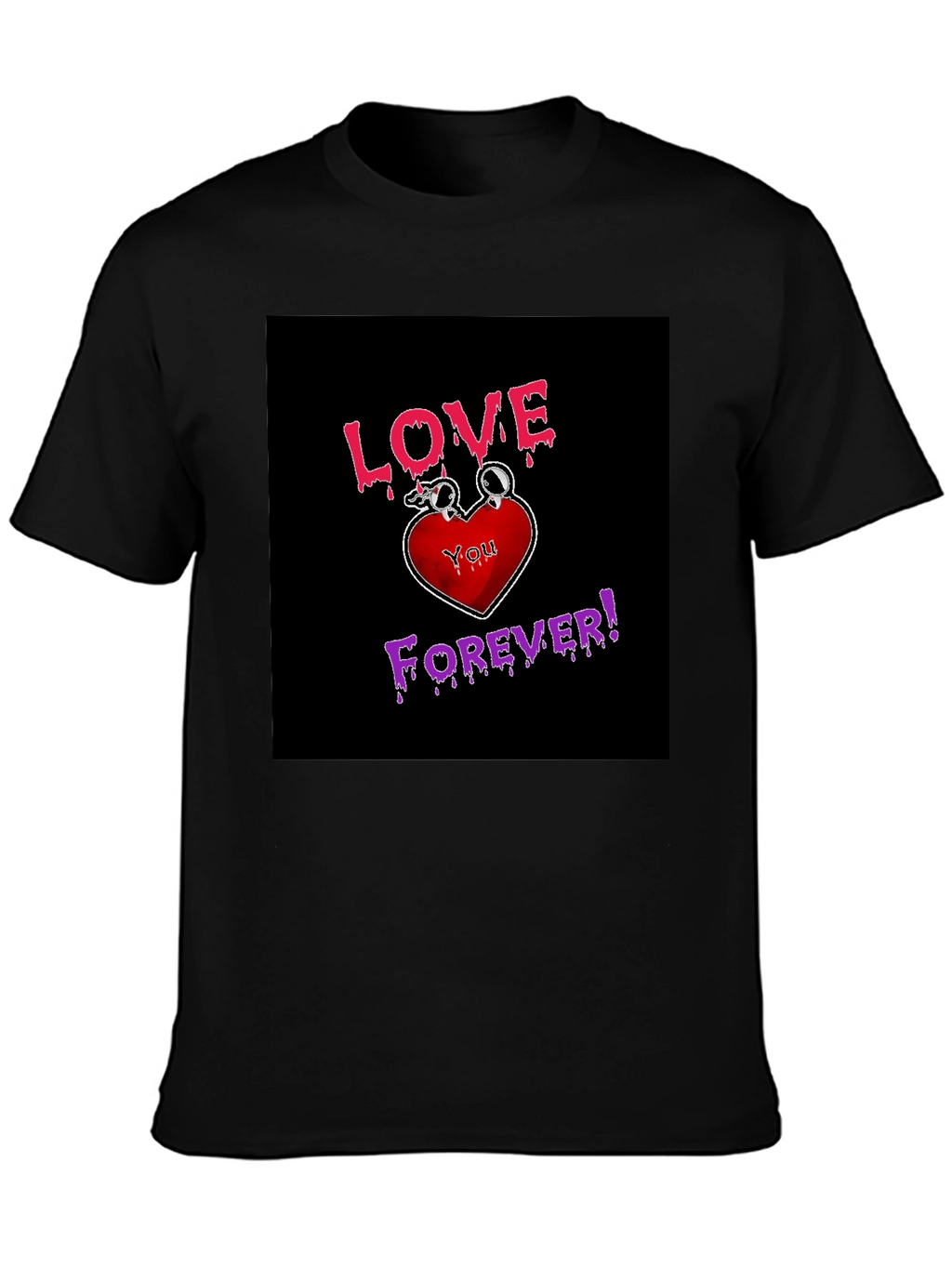 Love You Forever Graphic Tee - Black