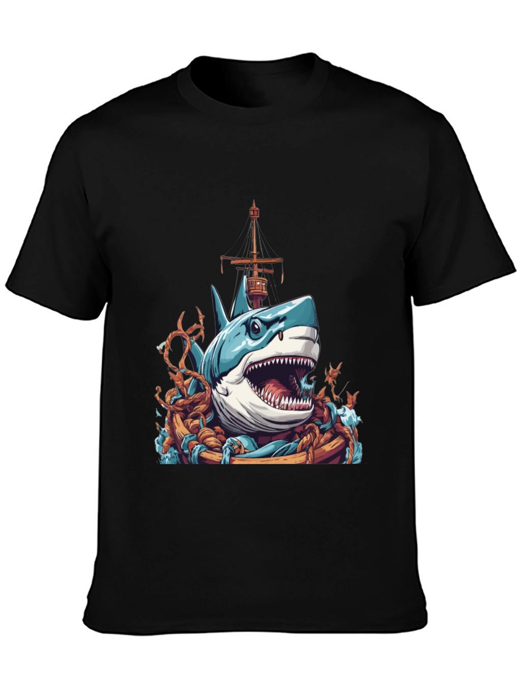 Shark Attack T-Shirt - Nautical Graphic Tee