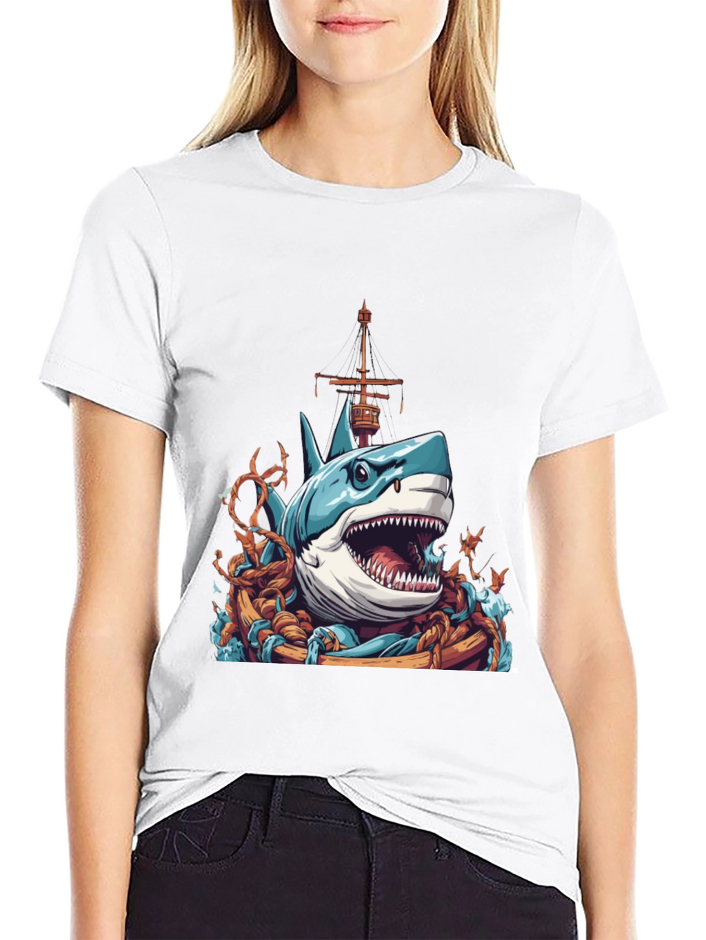 Shark Attack T-Shirt - Nautical Graphic Tee