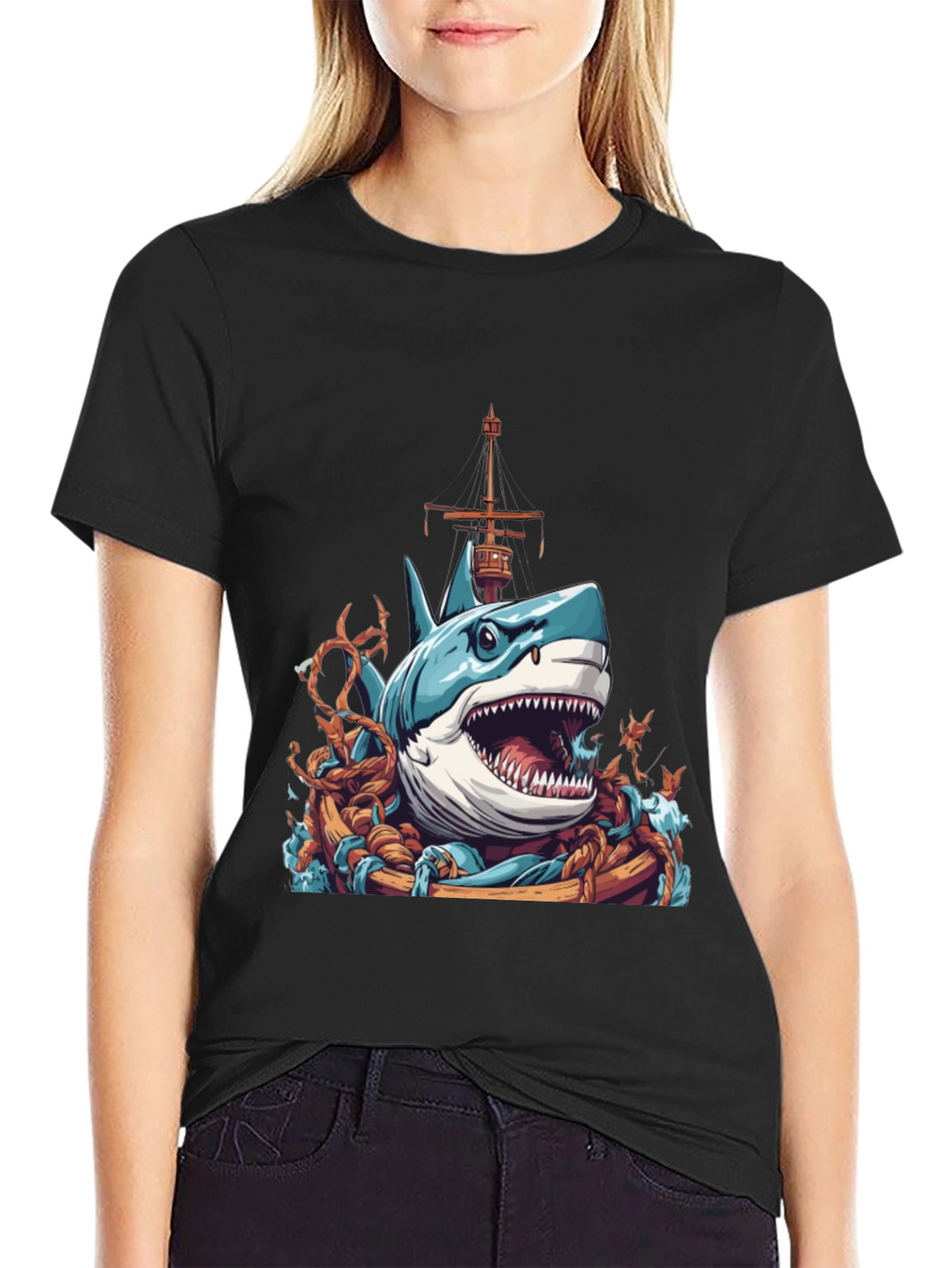 Shark Attack T-Shirt - Nautical Graphic Tee