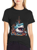 Shark Attack T-Shirt - Nautical Graphic Tee