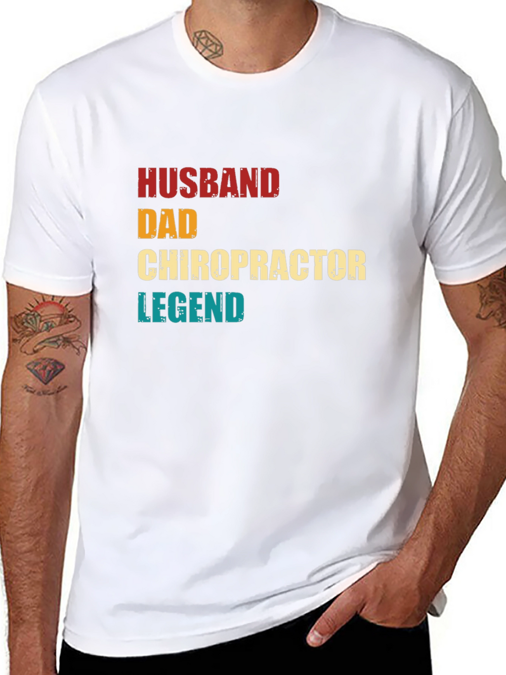 Husband Dad Chiropractor Legend T-Shirt