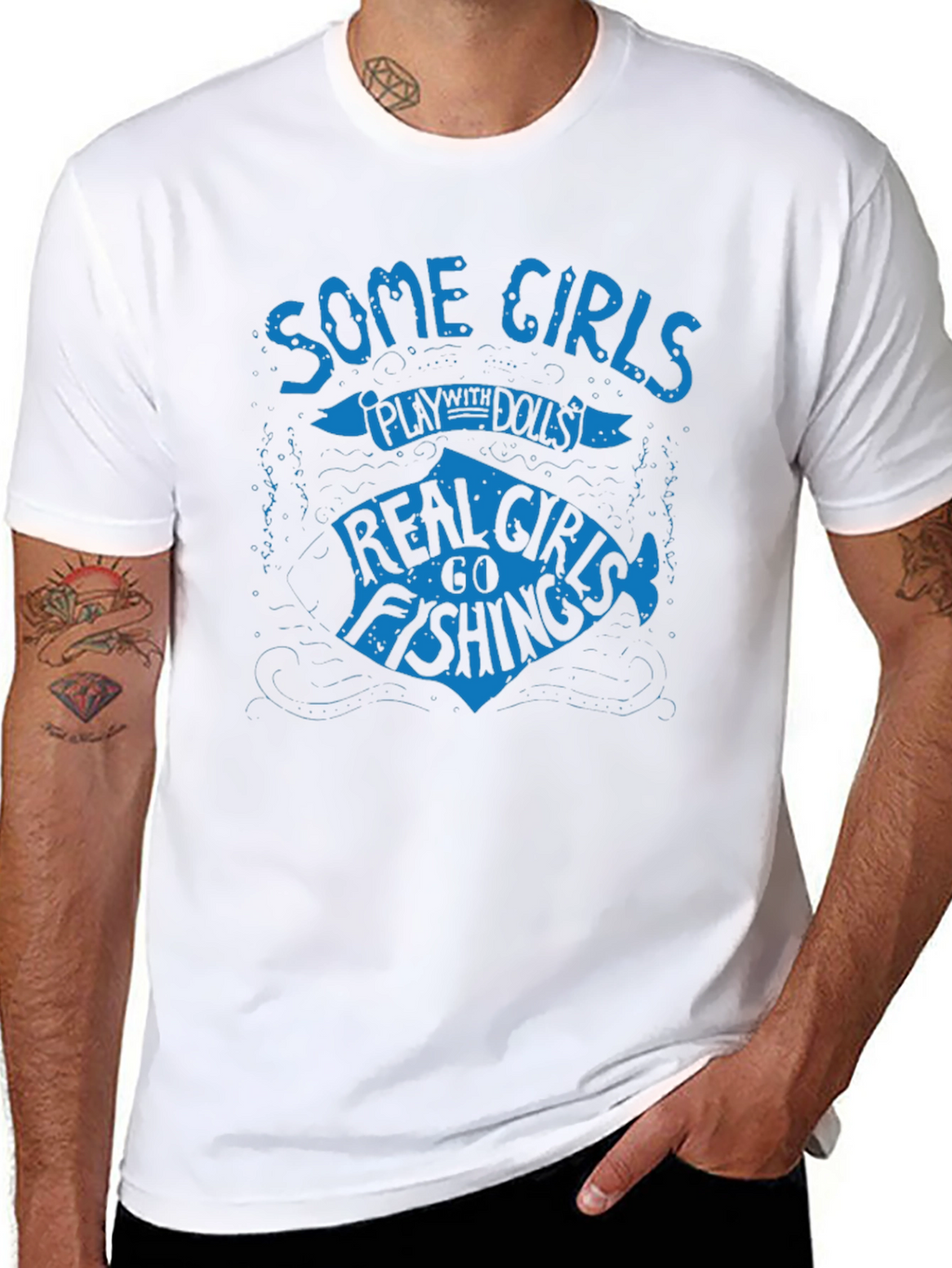Some Girls Fish T-Shirt - Black