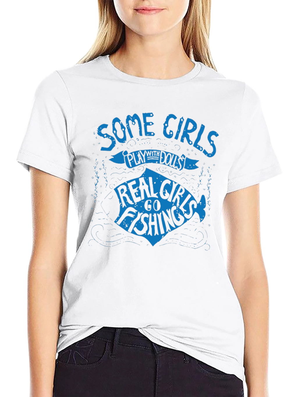 Some Girls Fish T-Shirt - Black