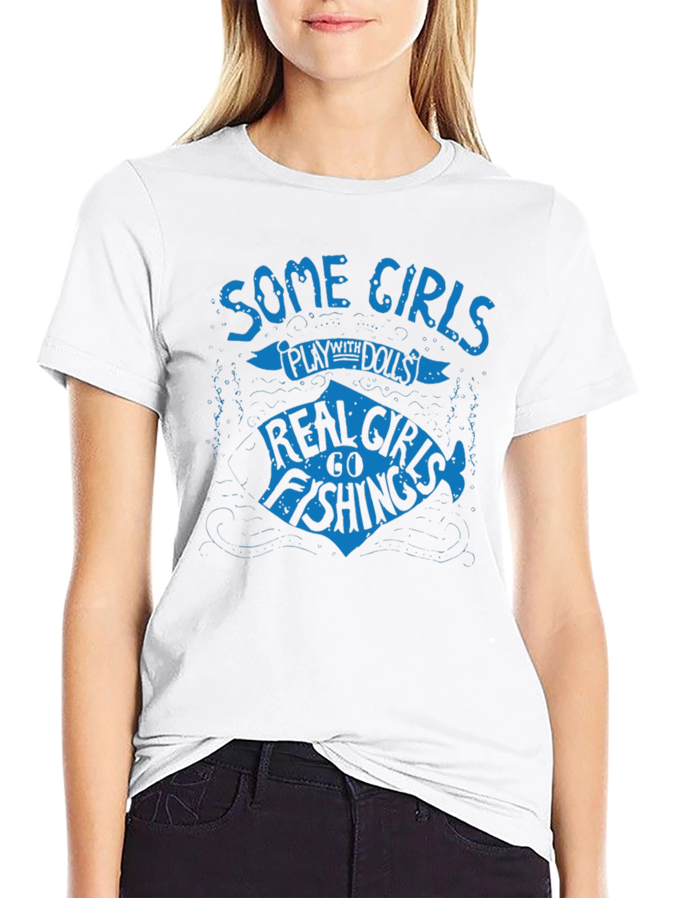 Some Girls Fish T-Shirt - Black