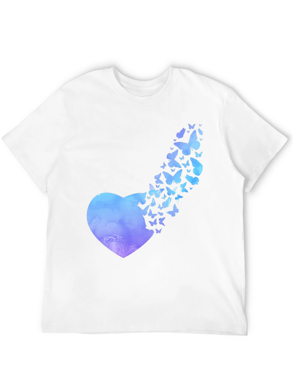 Heart Butterfly Graphic Black T-Shirt