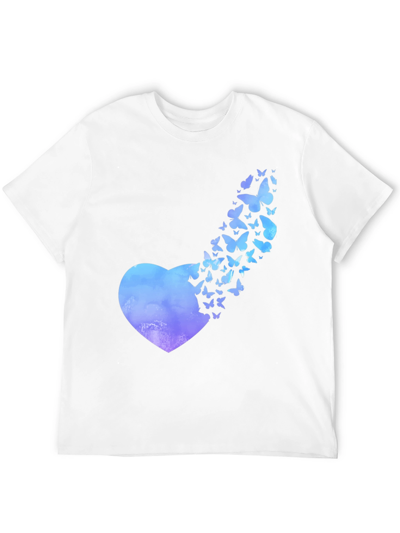 Heart Butterfly Graphic Black T-Shirt