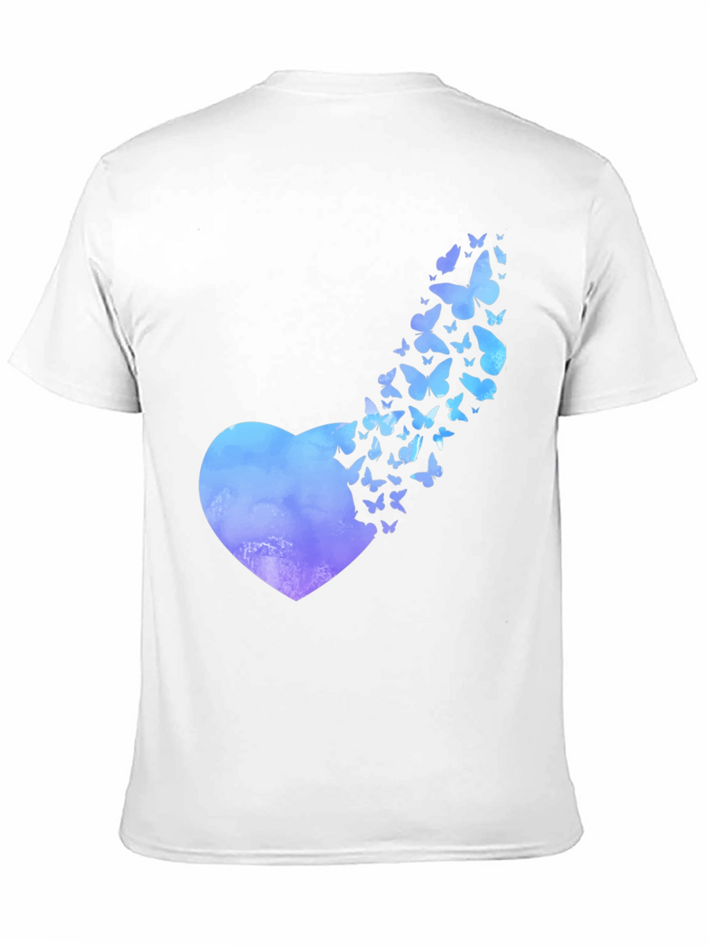 Heart Butterfly Graphic Black T-Shirt