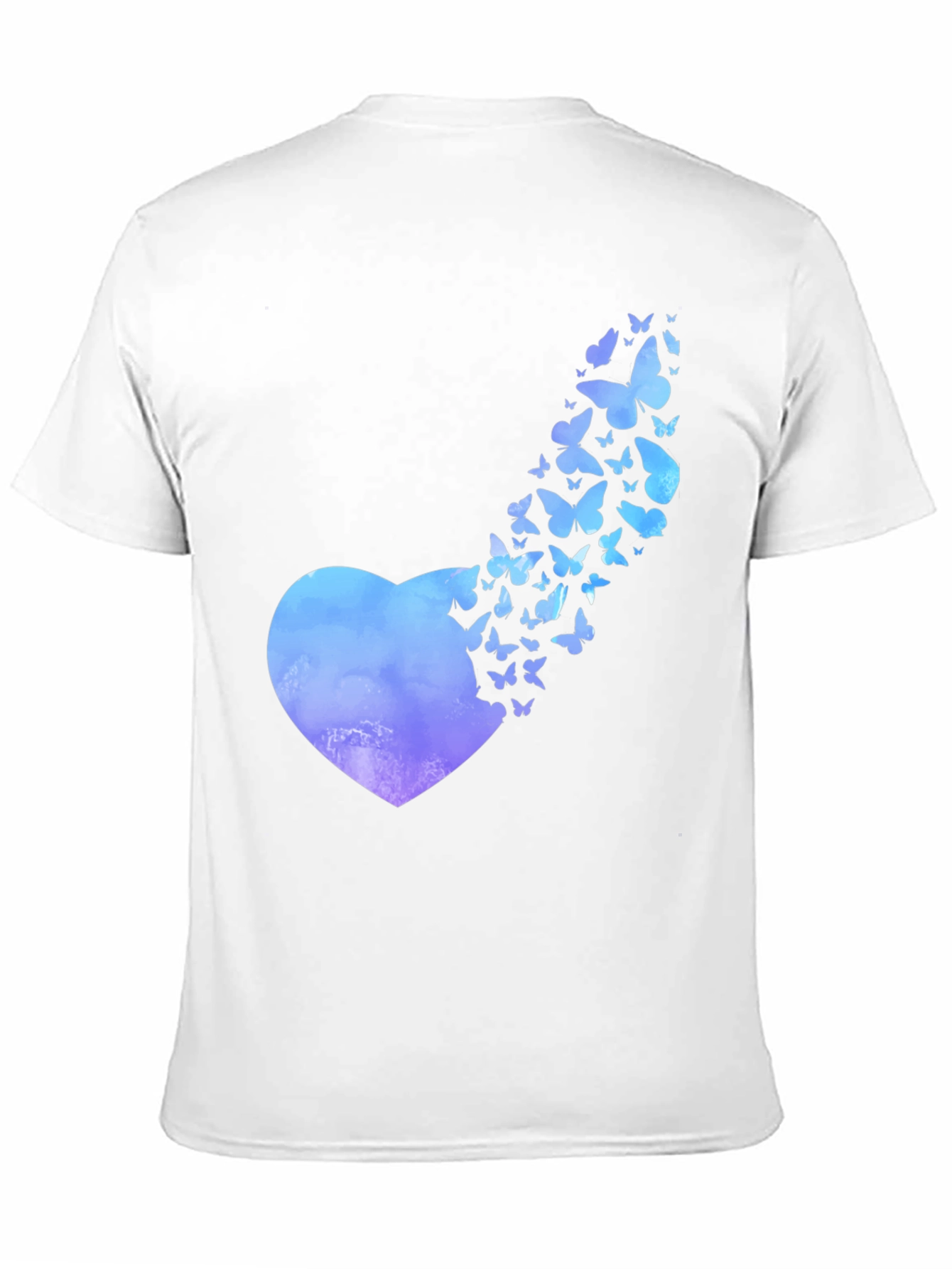 Heart Butterfly Graphic Black T-Shirt