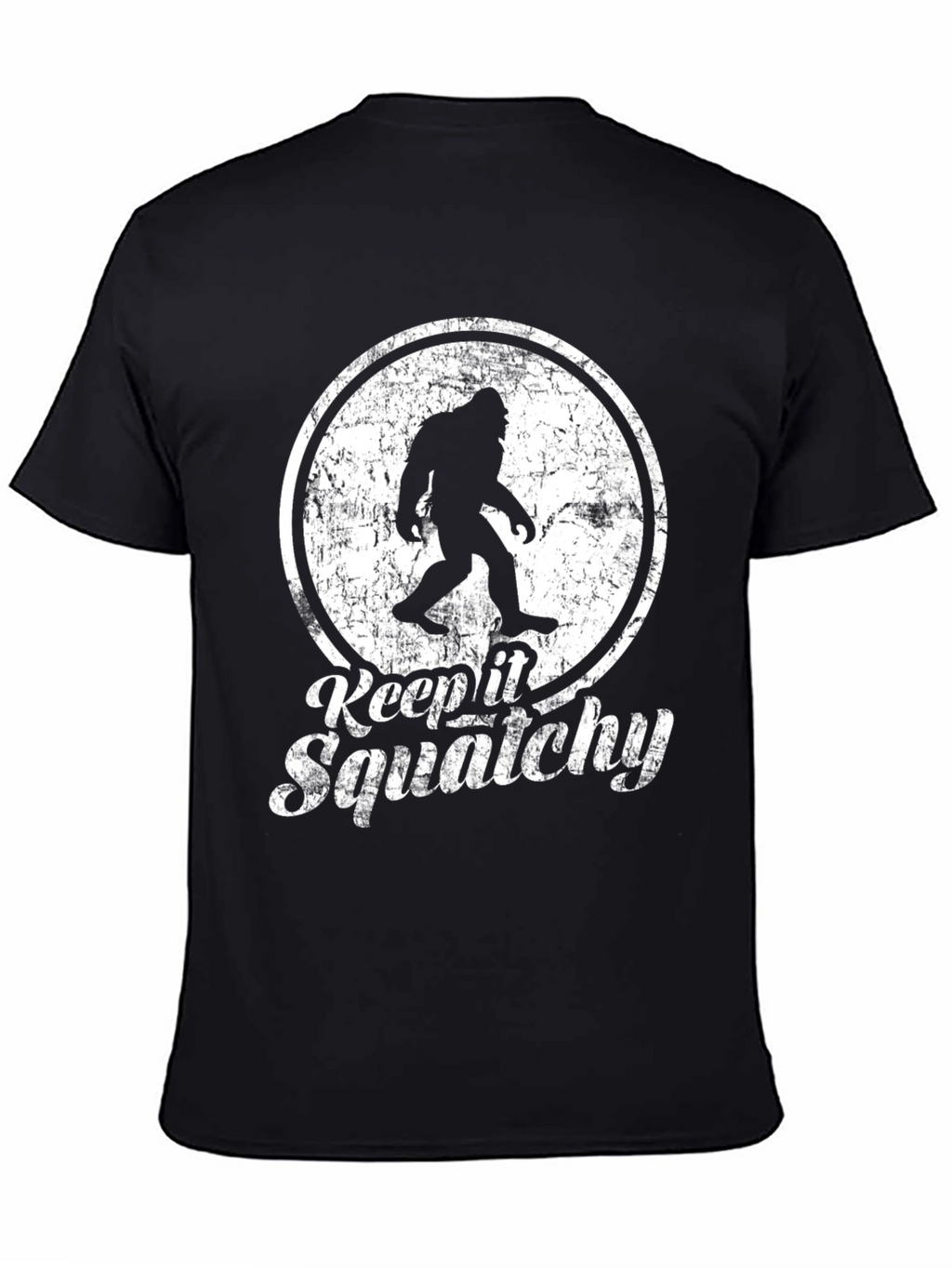 Keep It Squatchy Black T-Shirt - Bigfoot Graphic Tee