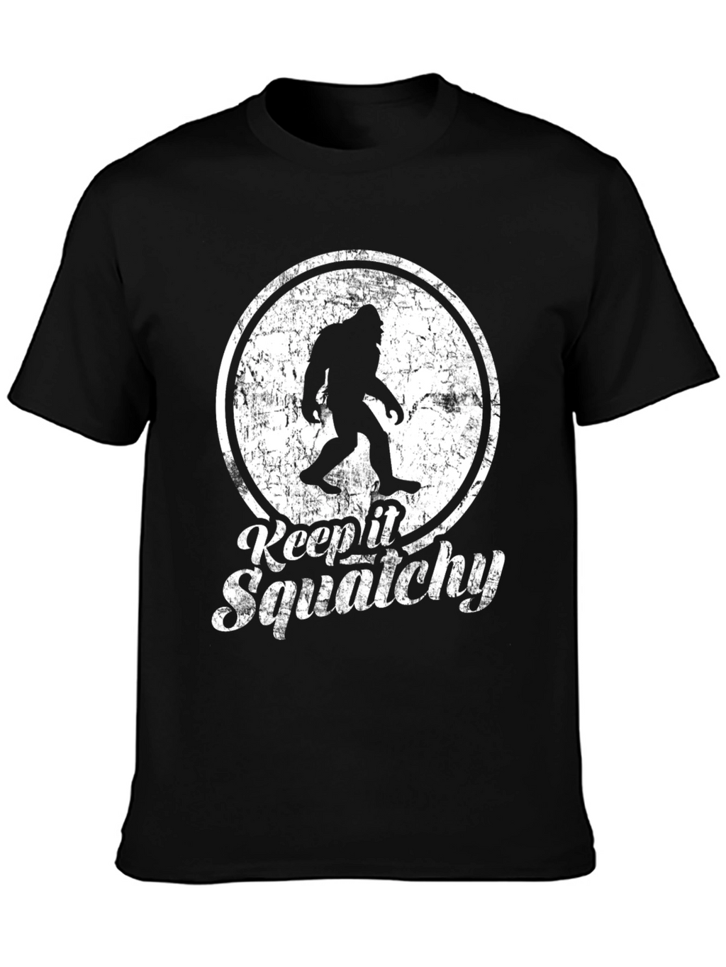 Keep It Squatchy Black T-Shirt - Bigfoot Graphic Tee