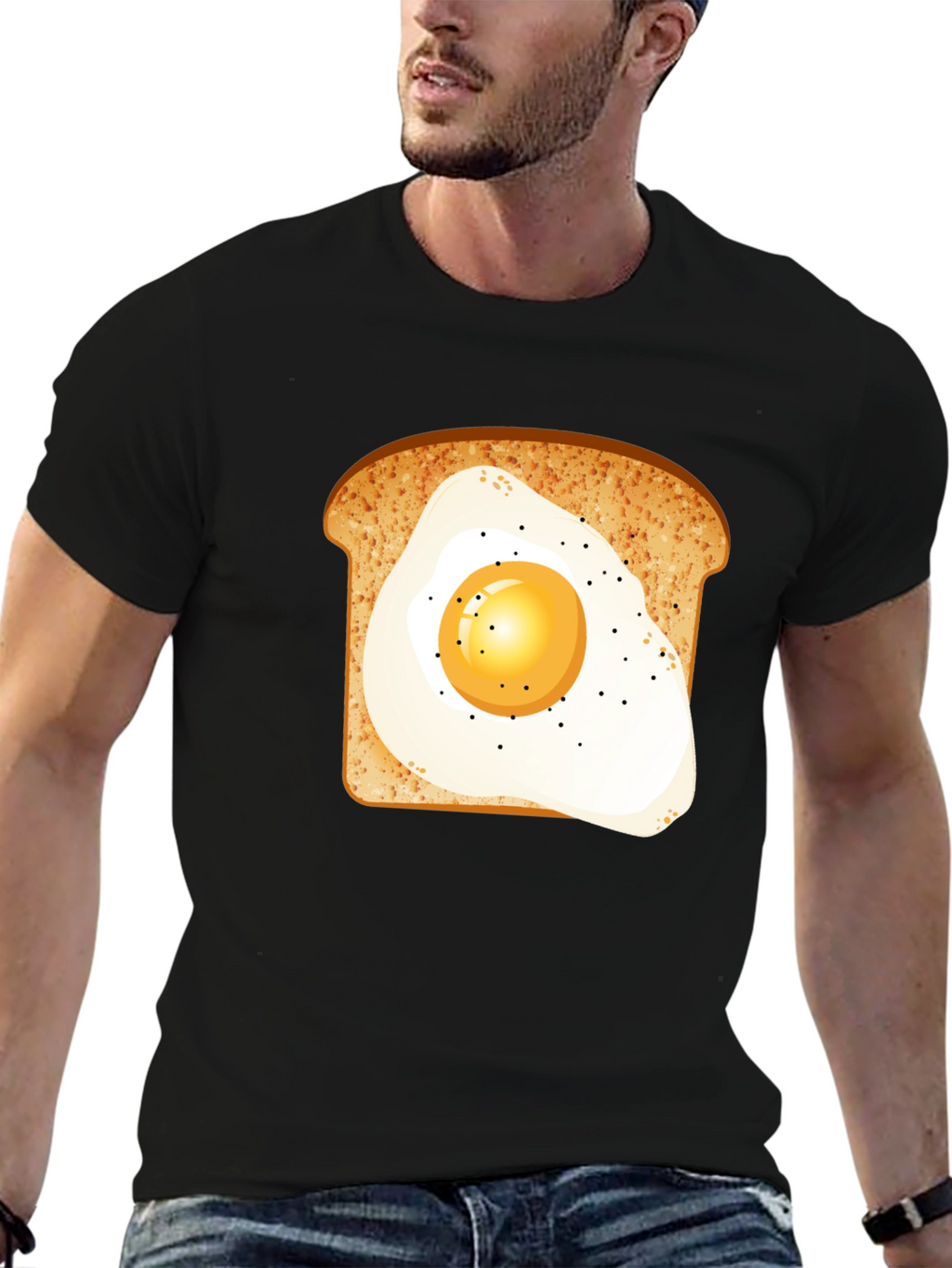 Breakfast Tee: Egg-on-Toast Graphic T-Shirt