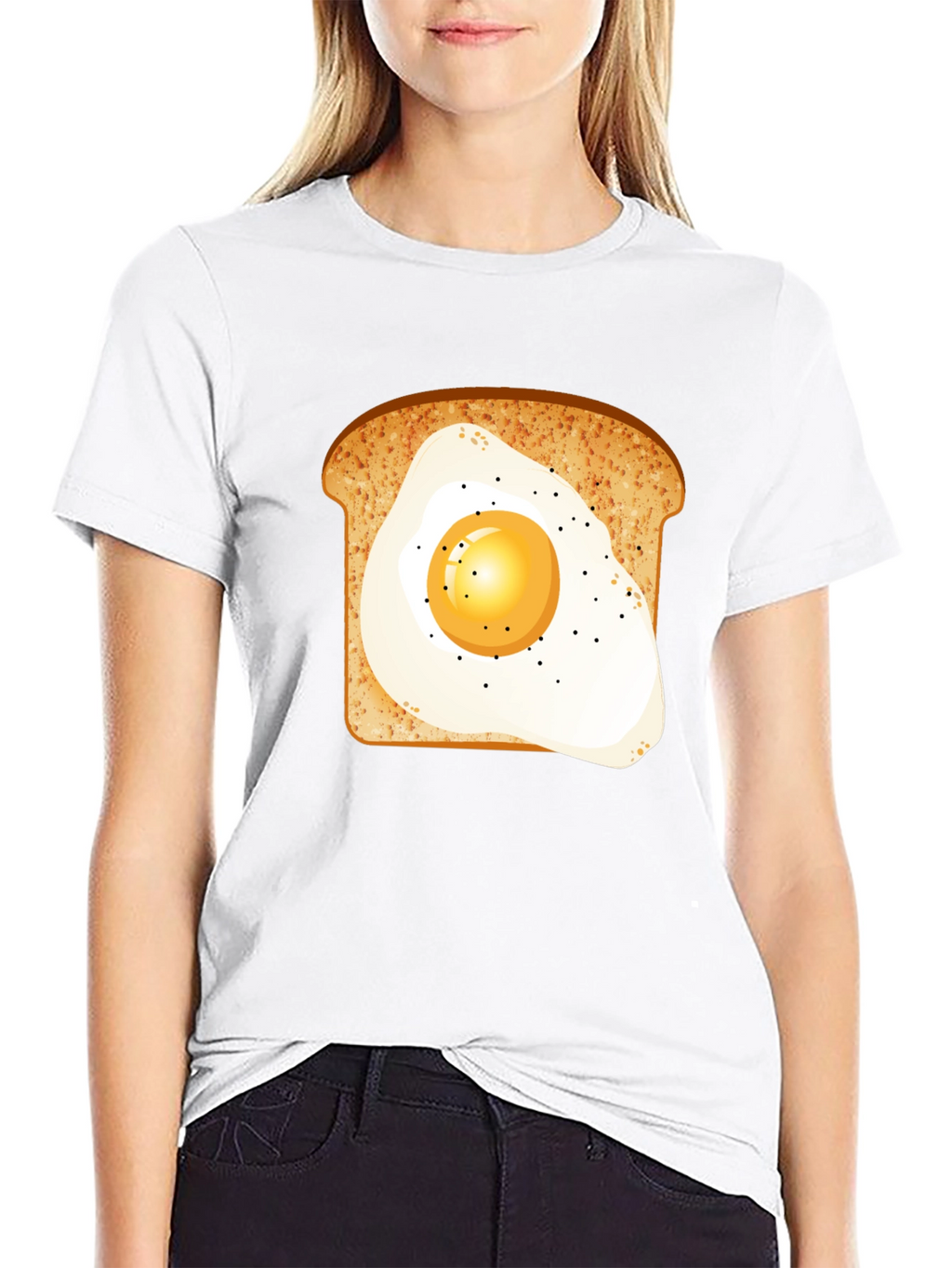Breakfast Tee: Egg-on-Toast Graphic T-Shirt