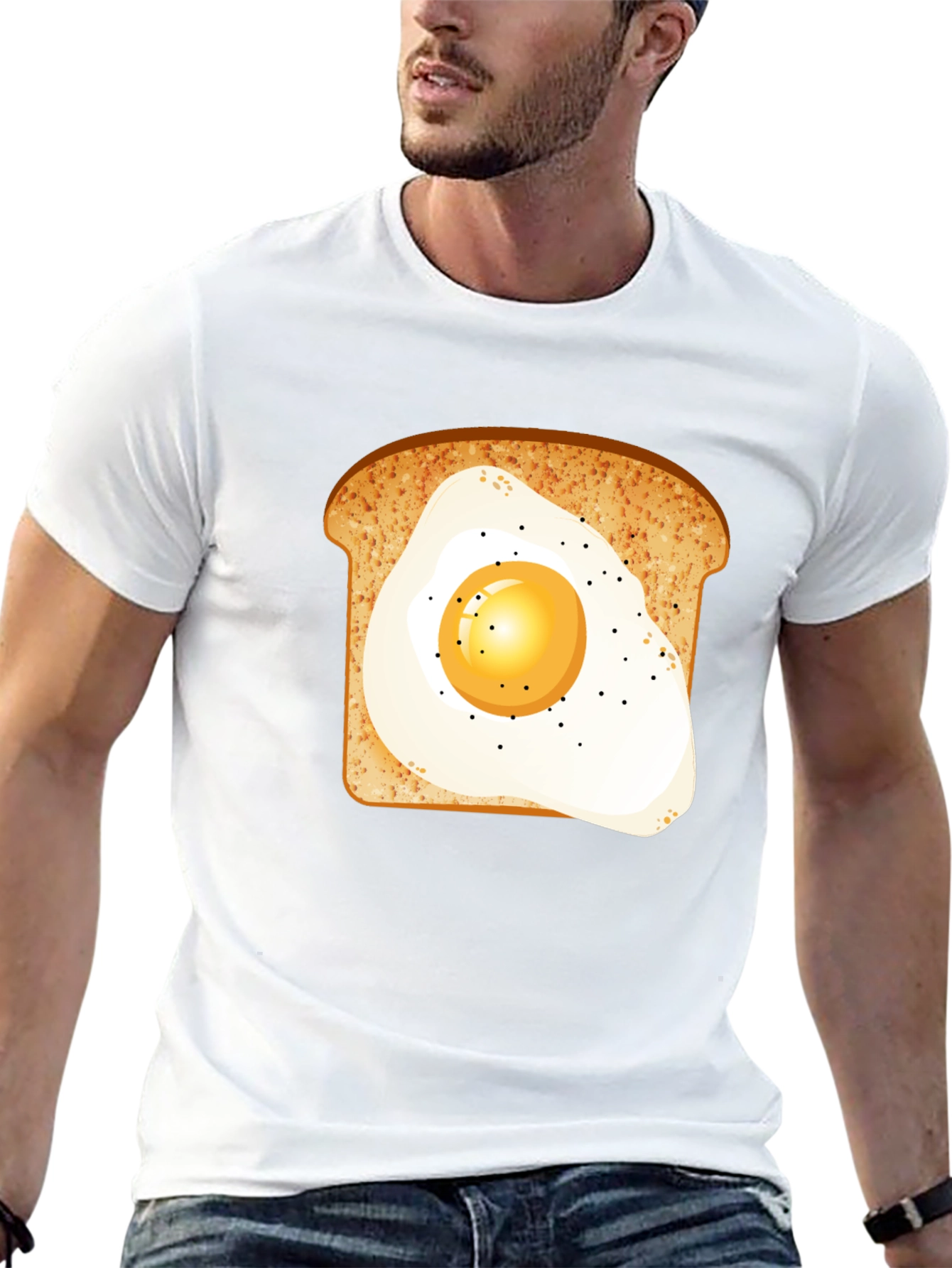 Breakfast Tee: Egg-on-Toast Graphic T-Shirt