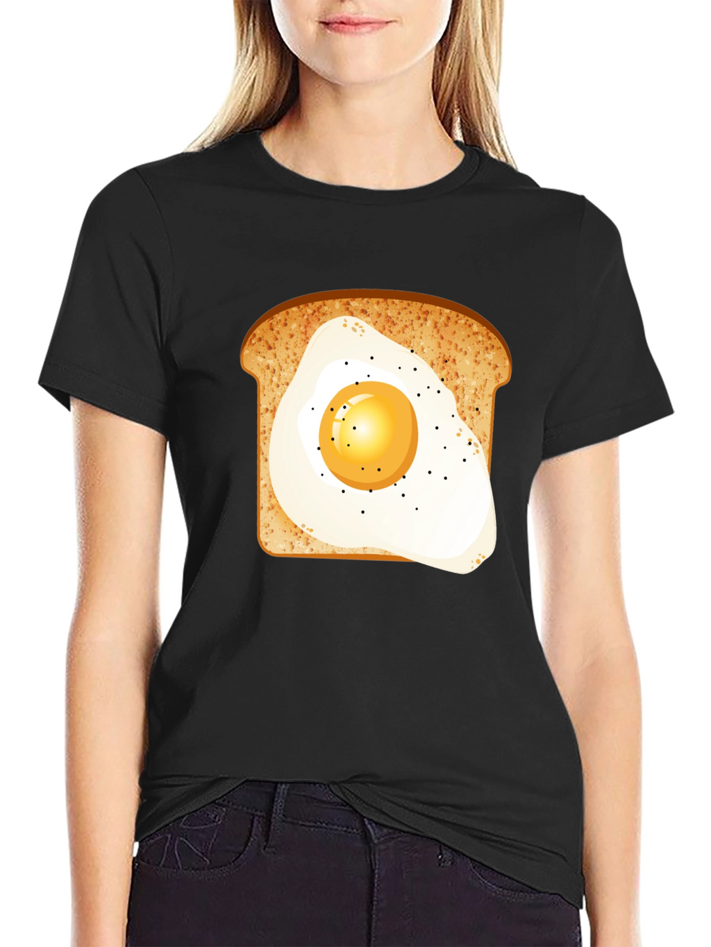 Breakfast Tee: Egg-on-Toast Graphic T-Shirt