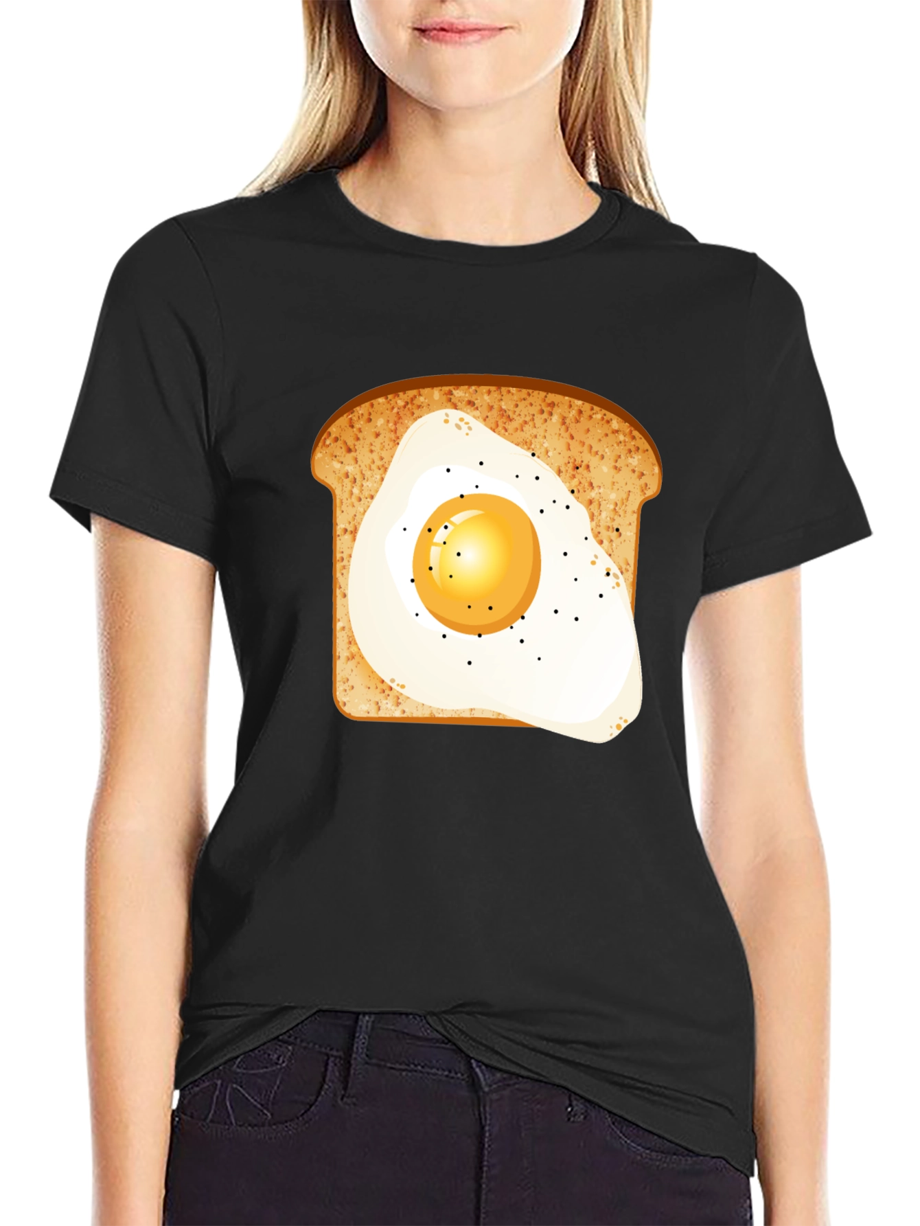 Breakfast Tee: Egg-on-Toast Graphic T-Shirt