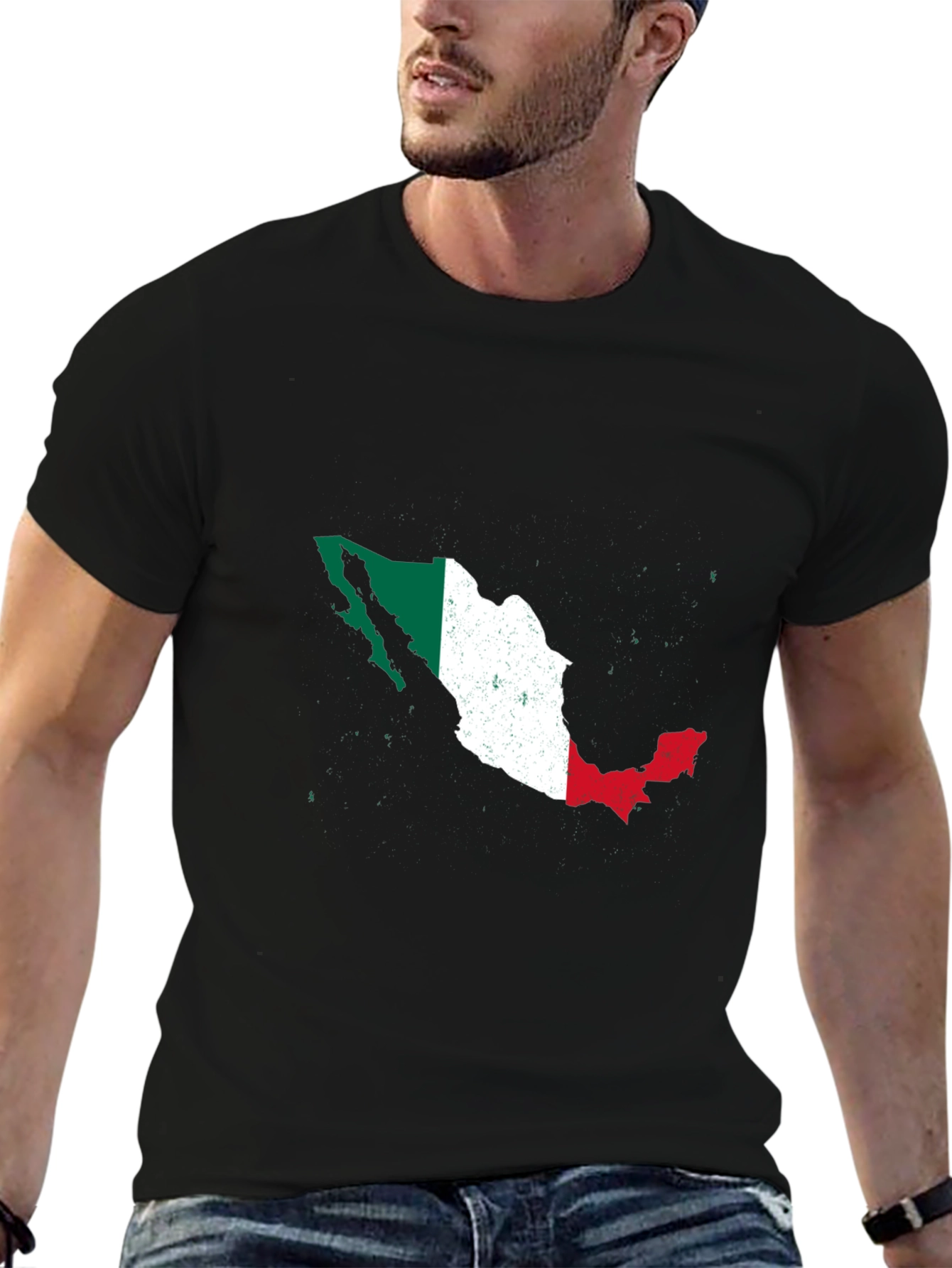 Mexico Flag Map Graphic T-Shirt
