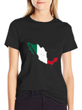 Mexico Flag Map Graphic T-Shirt