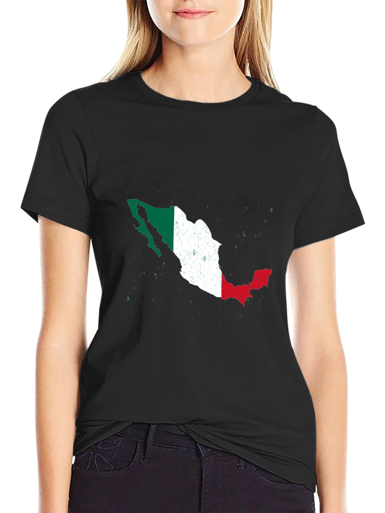 Mexico Flag Map Graphic T-Shirt