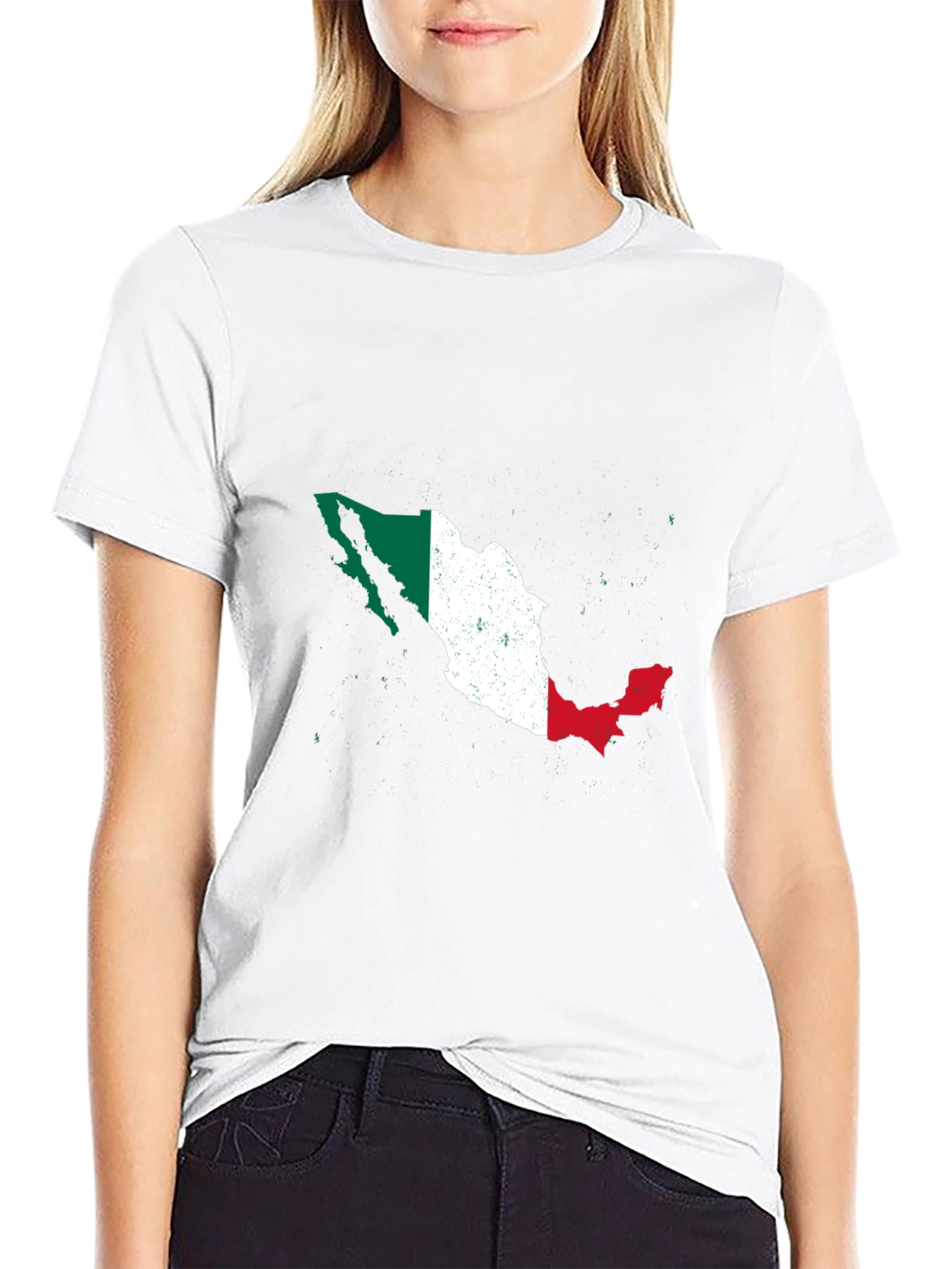 Mexico Flag Map Graphic T-Shirt