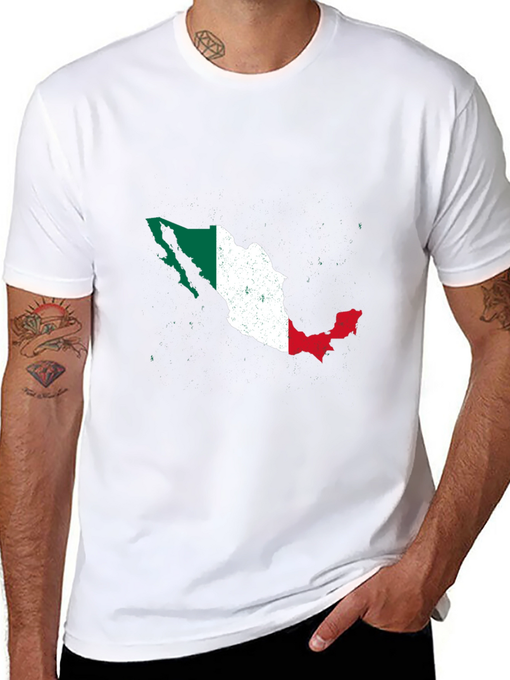 Mexico Flag Map Graphic T-Shirt