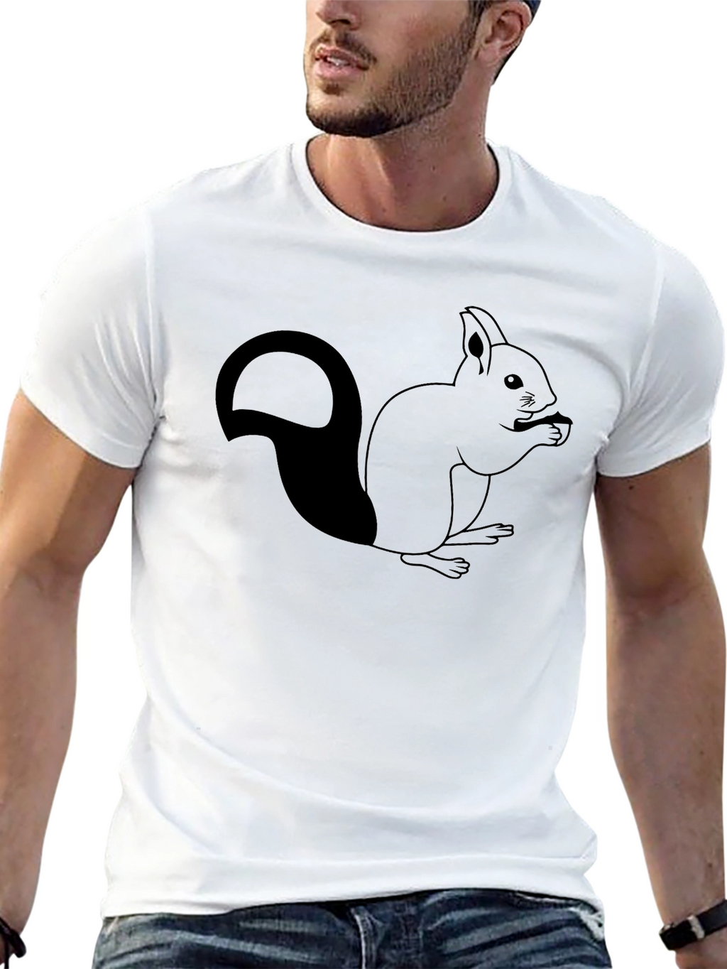 Squirrel Graphic Print Tee