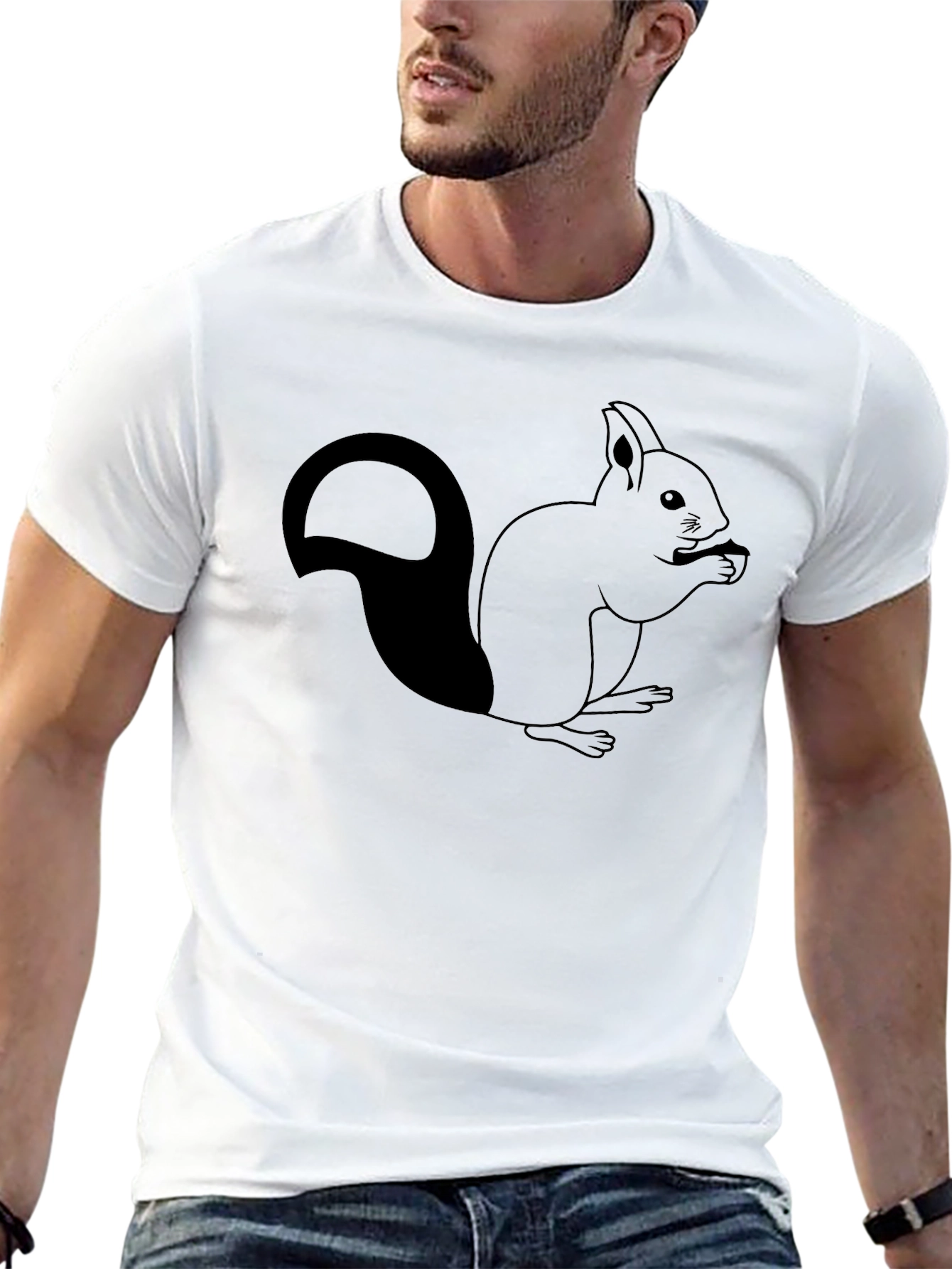 Squirrel Graphic Print Tee