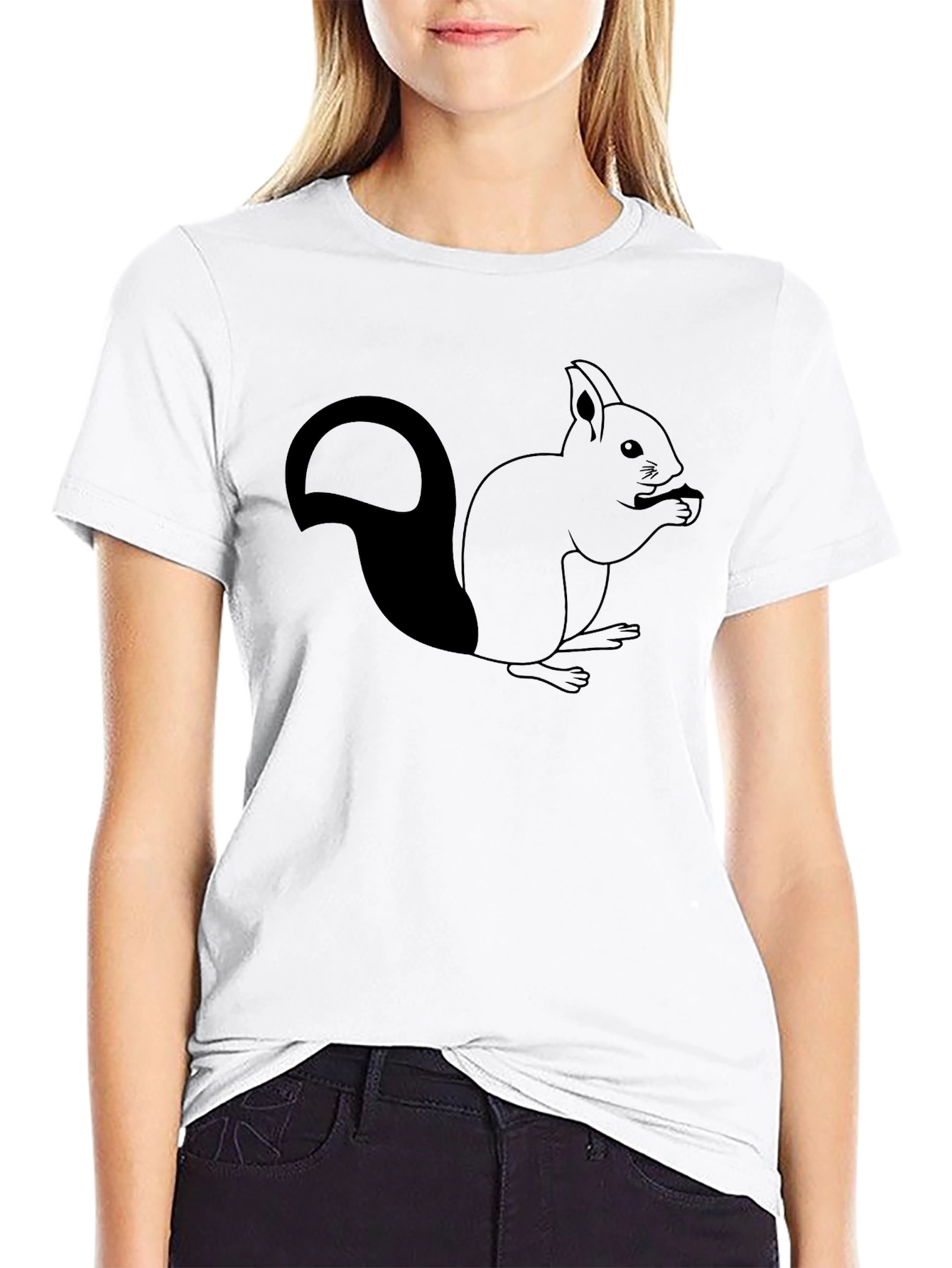 Squirrel Graphic Print Tee
