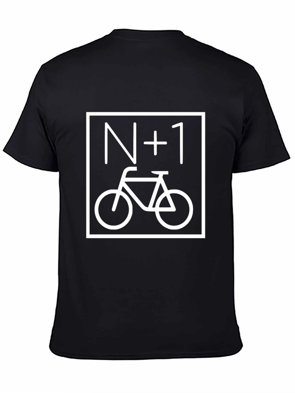 N+1 Bicycle Graphic Tee - Black Cotton Casual Shirt