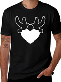 Dove Heart Graphic Tee - Black Casual Trendy