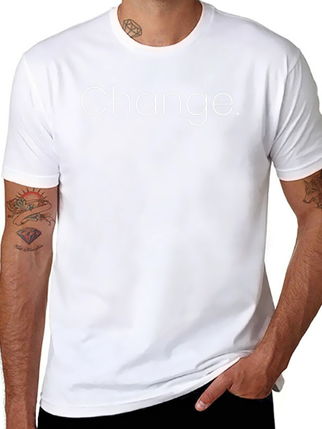Change Graphic Tee - Classic Black Cotton T-Shirt