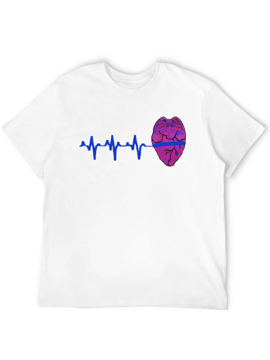 Police Badge Heartbeat T-Shirt - Honor and Style