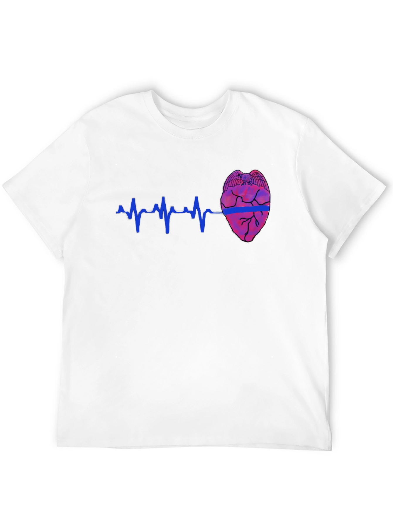 Police Badge Heartbeat T-Shirt - Honor and Style