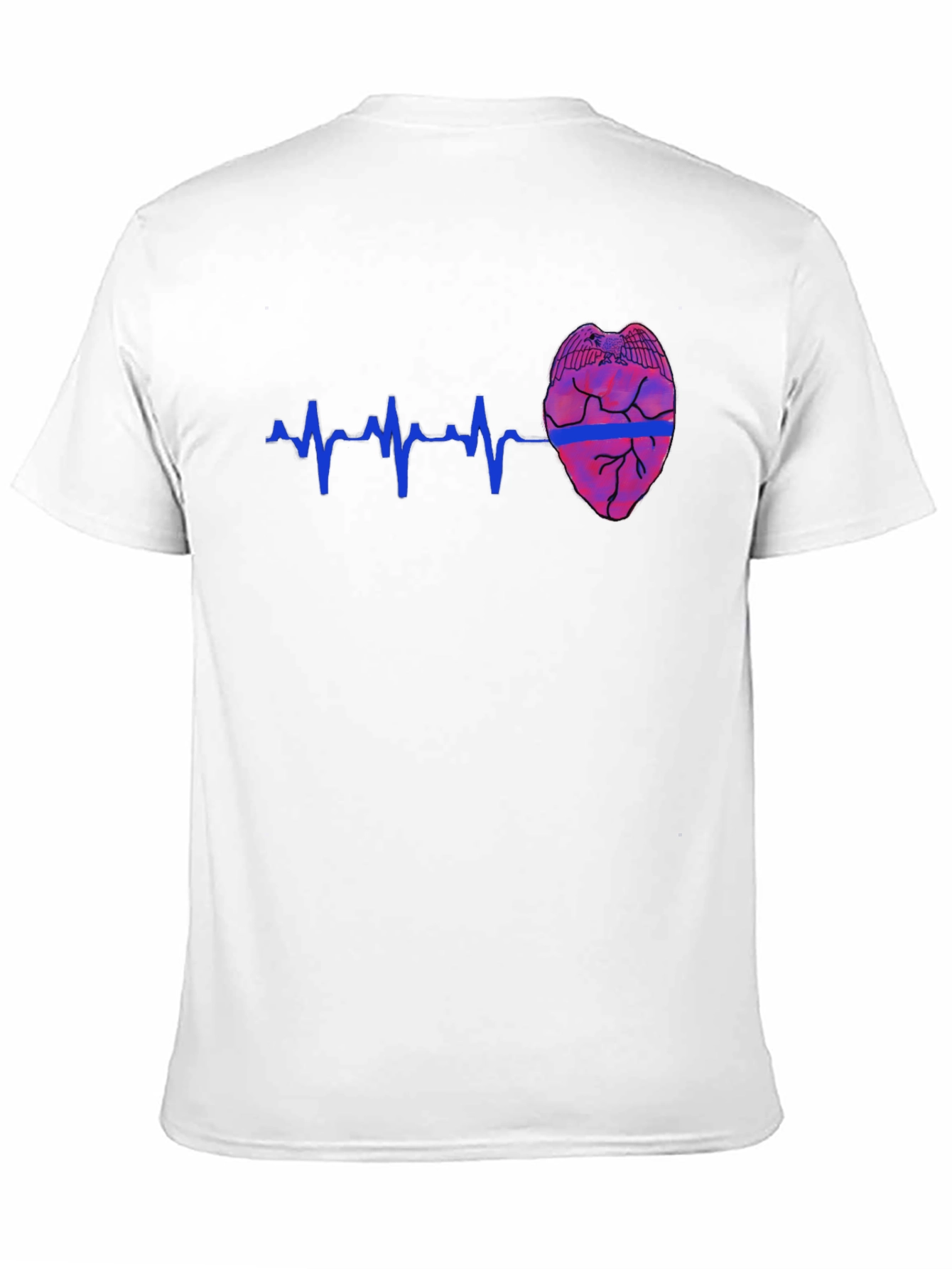 Police Badge Heartbeat T-Shirt - Honor and Style