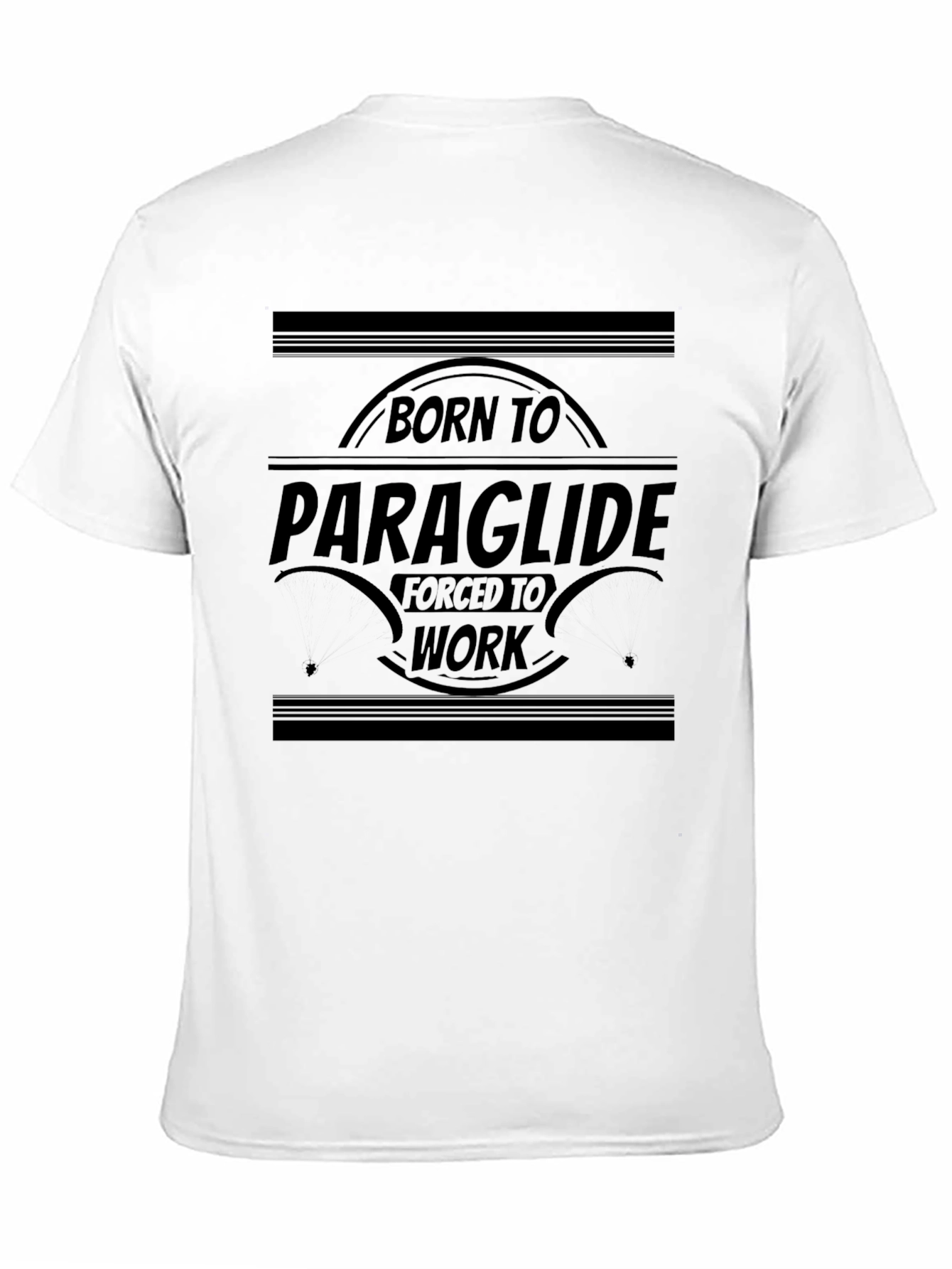 Born To Paraglide Black Graphic Tee