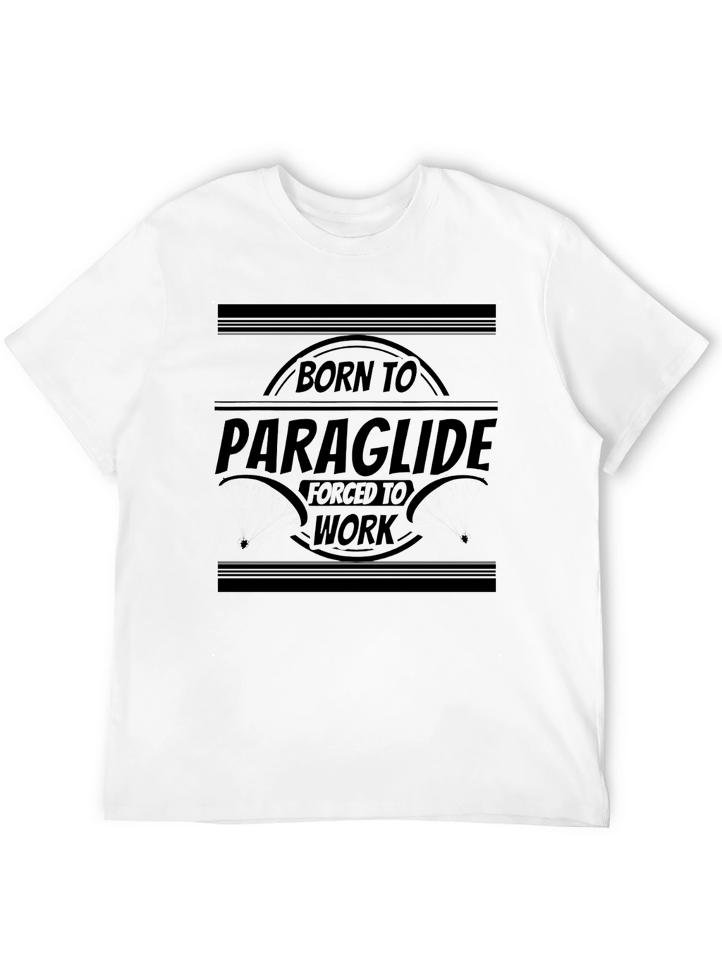 Born To Paraglide Black Graphic Tee
