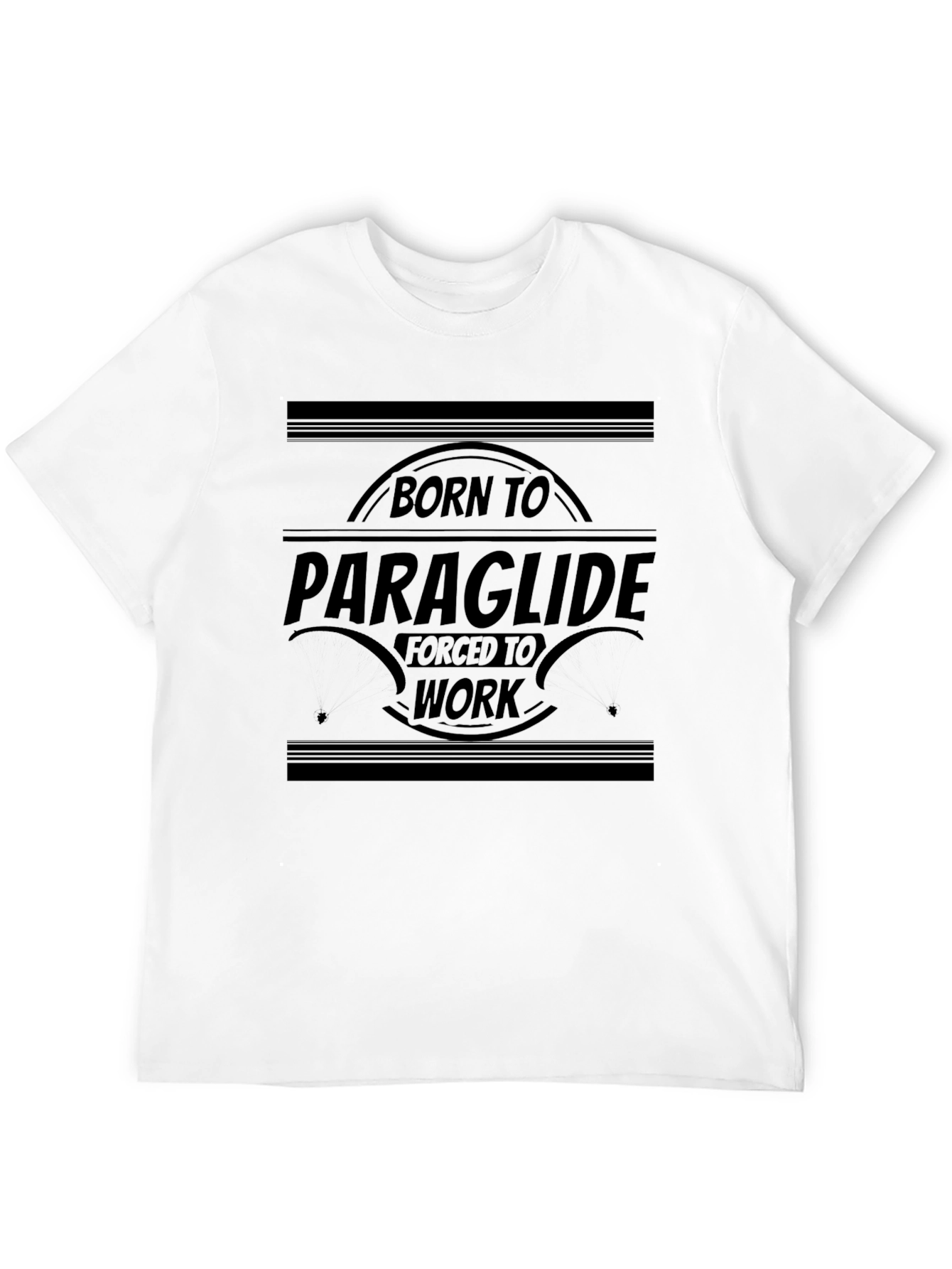Born To Paraglide Black Graphic Tee