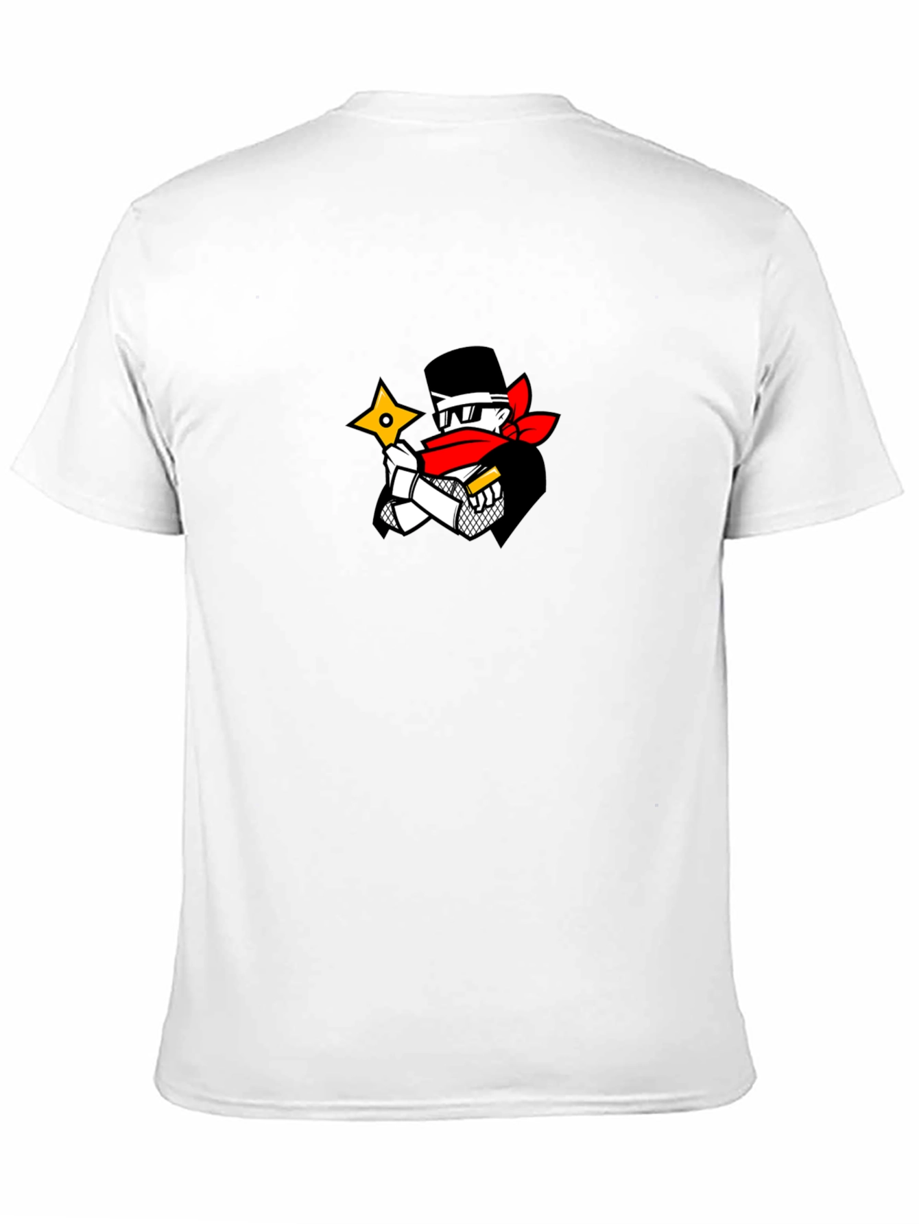 Ninja Cartoon Graphic Black T-Shirt